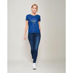 Vue PIONEER WOMEN T-Shirt 175g - Pioneer women de couleur bleu| Krokrodeal
