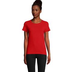 Vue PIONEER WOMEN T-Shirt 175g - Pioneer women de couleur rouge| Krokrodeal
