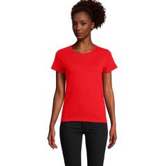 Vue CRUSADER WOMEN T-Shirt 150g - Crusader women de couleur rouge| Krokrodeal