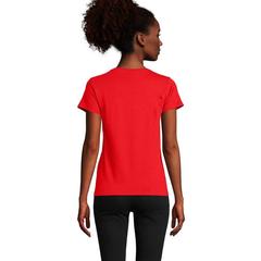 Vue CRUSADER WOMEN T-Shirt 150g - Crusader women de couleur rouge| Krokrodeal