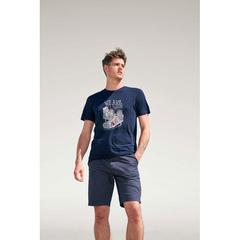 Vue ODYSSEY t-shirt uni 170g - Odyssey de couleur bleu| Krokrodeal