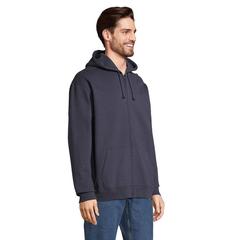 Vue CARTER Veste Zip Capuche - Carter de couleur bleu| Krokrodeal