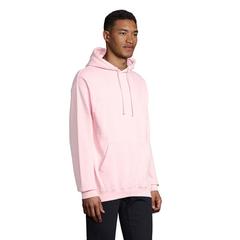 Vue CONDOR Sweat Unisex Capuche - Condor de couleur rose| Krokrodeal