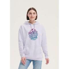 Vue CONDOR Sweat Unisex Capuche - Condor de couleur violet| Krokrodeal