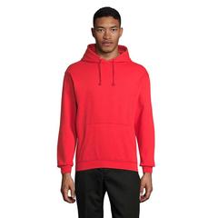 Vue CONDOR Sweat Unisex Capuche - Condor de couleur rouge| Krokrodeal