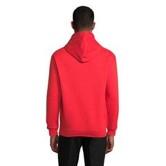 Vue CONDOR Sweat Unisex Capuche - Condor de couleur rouge| Krokrodeal