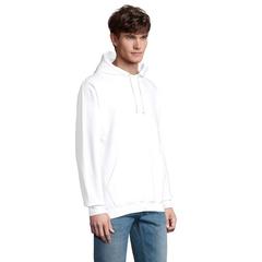 Vue CONDOR Sweat Unisex Capuche - Condor de couleur blanc| Krokrodeal