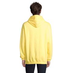 Vue CONDOR Sweat Unisex Capuche - Condor de couleur jaune| Krokrodeal
