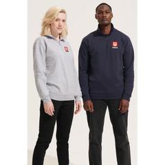 Vue CONRAD Sweat Zip Col - Conrad de couleur bleu| Krokrodeal