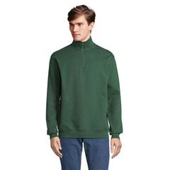 Vue CONRAD Sweat Zip Col - Conrad de couleur vert| Krokrodeal