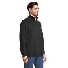 Vue CONRAD Sweat Zip Col - Conrad de couleur noir| Krokrodeal