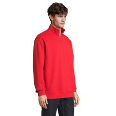 Vue CONRAD Sweat Zip Col - Conrad de couleur rouge| Krokrodeal
