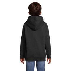 Vue CONDOR KIDS sweat Capuche - Condor kids de couleur noir| Krokrodeal