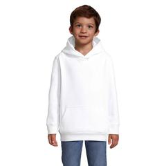 Vue CONDOR KIDS sweat Capuche - Condor kids de couleur blanc| Krokrodeal