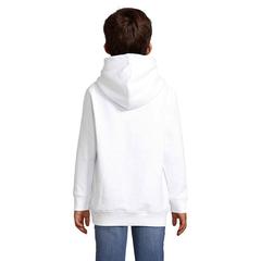 Vue CONDOR KIDS sweat Capuche - Condor kids de couleur blanc| Krokrodeal