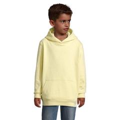 Vue CONDOR KIDS sweat Capuche - Condor kids de couleur jaune| Krokrodeal