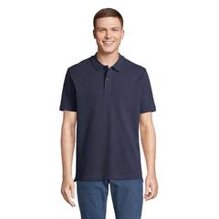 Vue PEGASE Polo Bio 210g - Pegase de couleur bleu| Krokrodeal