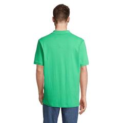 Vue PEGASE Polo Bio 210g - Pegase de couleur vert| Krokrodeal