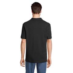Vue PEGASE Polo Bio 210g - Pegase de couleur noir| Krokrodeal