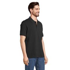 Vue PEGASE Polo Bio 210g - Pegase de couleur noir| Krokrodeal