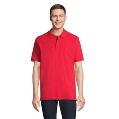 Vue PEGASE Polo Bio 210g - Pegase de couleur rouge| Krokrodeal