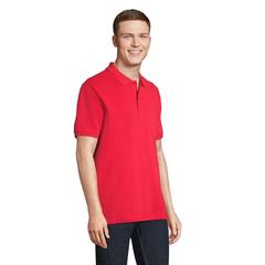 Vue PEGASE Polo Bio 210g - Pegase de couleur rouge| Krokrodeal