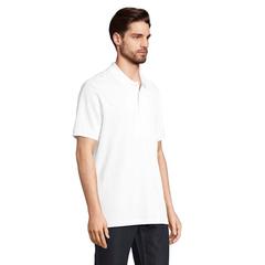 Vue PEGASE Polo Bio 210g - Pegase de couleur blanc| Krokrodeal