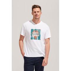 Vue VICTORY T-SHIRT COL V 150 - Victory de couleur gris| Krokrodeal