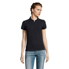 Vue PEOPLE POLO FEMME 210 - People de couleur bleu| Krokrodeal
