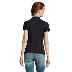 Vue PEOPLE POLO FEMME 210 - People de couleur bleu| Krokrodeal