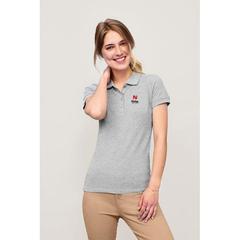 Vue PEOPLE POLO FEMME 210 - People de couleur bleu| Krokrodeal