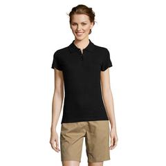 Vue PEOPLE POLO FEMME 210 - People de couleur noir| Krokrodeal