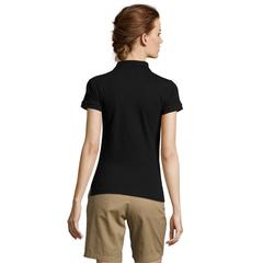 Vue PEOPLE POLO FEMME 210 - People de couleur noir| Krokrodeal