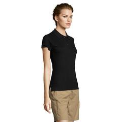 Vue PEOPLE POLO FEMME 210 - People de couleur noir| Krokrodeal