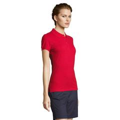 Vue PEOPLE POLO FEMME 210 - People de couleur rouge| Krokrodeal