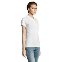 Vue PEOPLE POLO FEMME 210 - People de couleur blanc| Krokrodeal