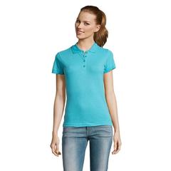 Vue PASSION WOMEN POLO 170g - Passion de couleur bleu| Krokrodeal