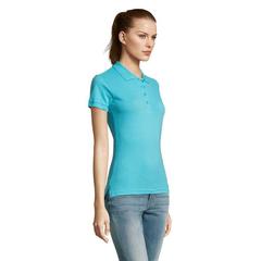 Vue PASSION WOMEN POLO 170g - Passion de couleur bleu| Krokrodeal