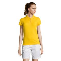 Vue PASSION WOMEN POLO 170g - Passion de couleur jaune| Krokrodeal