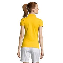 Vue PASSION WOMEN POLO 170g - Passion de couleur jaune| Krokrodeal