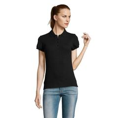 Vue PASSION WOMEN POLO 170g - Passion de couleur noir| Krokrodeal