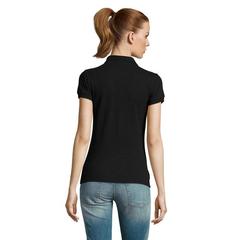 Vue PASSION WOMEN POLO 170g - Passion de couleur noir| Krokrodeal