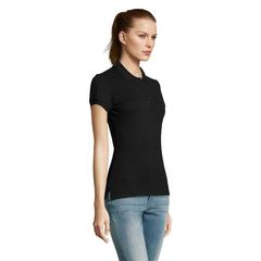 Vue PASSION WOMEN POLO 170g - Passion de couleur noir| Krokrodeal
