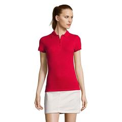 Vue PASSION WOMEN POLO 170g - Passion de couleur rouge| Krokrodeal