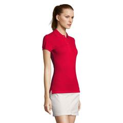 Vue PASSION WOMEN POLO 170g - Passion de couleur rouge| Krokrodeal