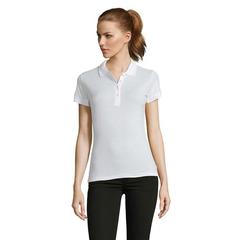 Vue PASSION WOMEN POLO 170g - Passion de couleur blanc| Krokrodeal