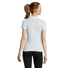 Vue PASSION WOMEN POLO 170g - Passion de couleur blanc| Krokrodeal