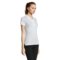 Vue PASSION WOMEN POLO 170g - Passion de couleur blanc| Krokrodeal