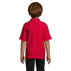 Vue SUMMER II KIDS Polo 170g - Summer ii kids de couleur rouge| Krokrodeal