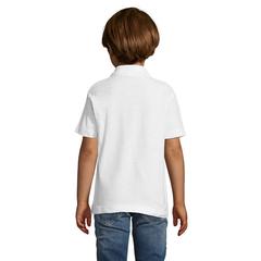 Vue SUMMER II KIDS Polo 170g - Summer ii kids de couleur blanc| Krokrodeal